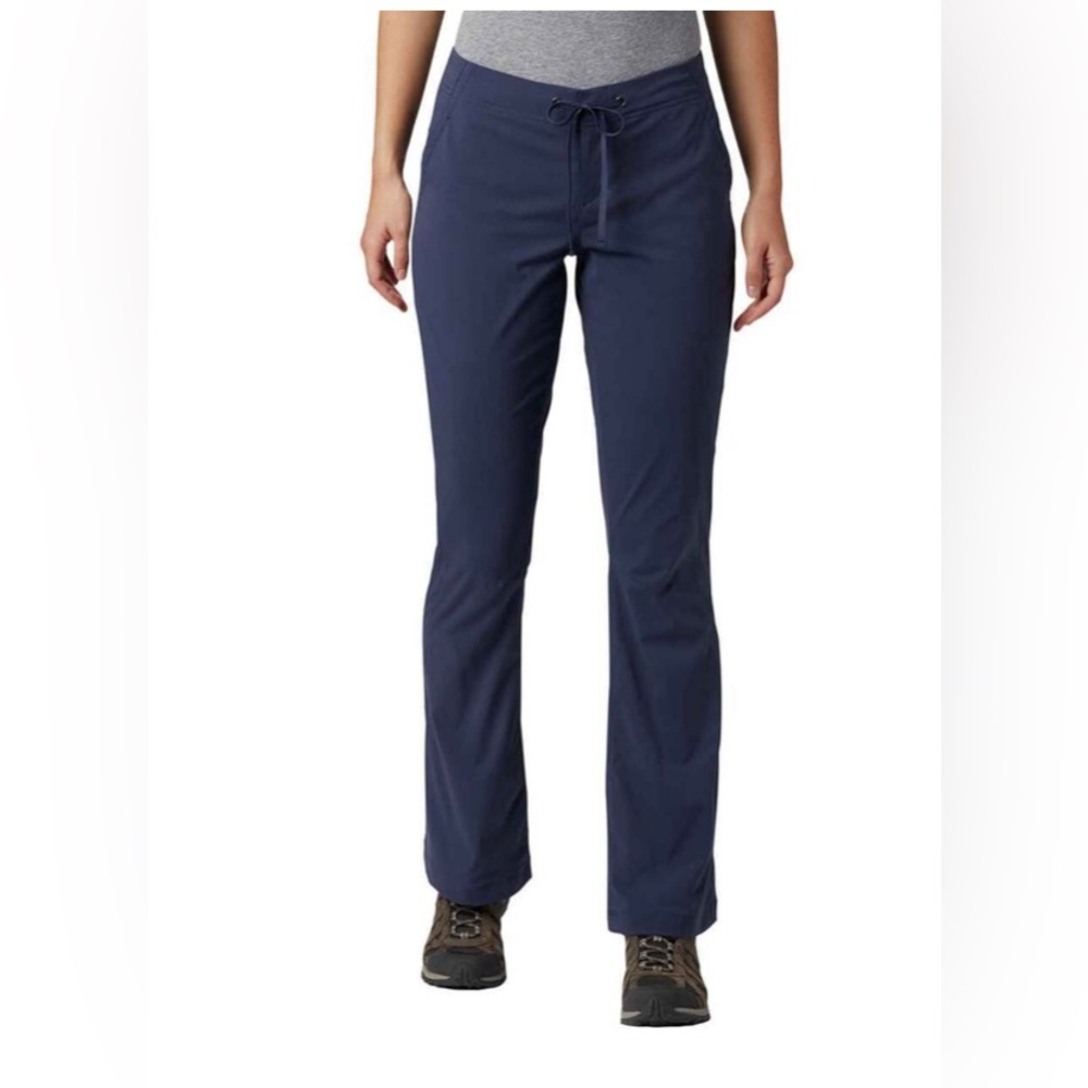 Columbia Women's Anytime Outdoor Mid Rise Boot Cut Pants, nocturnal (blue), sz 8